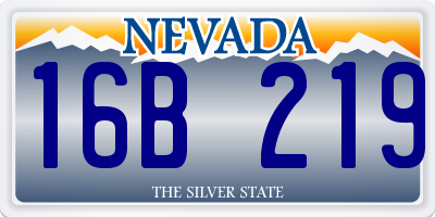 NV license plate 16B219