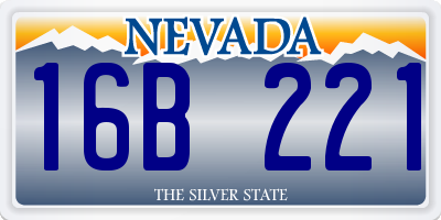 NV license plate 16B221