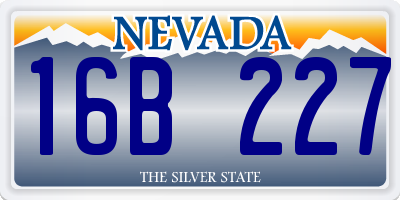 NV license plate 16B227