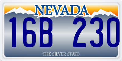 NV license plate 16B230