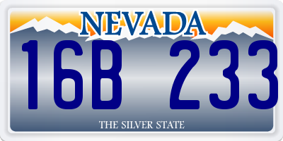 NV license plate 16B233