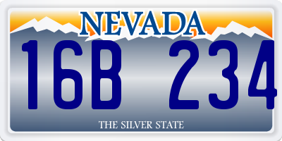 NV license plate 16B234