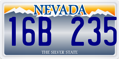 NV license plate 16B235