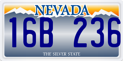 NV license plate 16B236