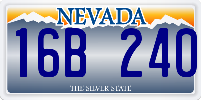 NV license plate 16B240