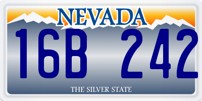 NV license plate 16B242
