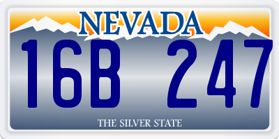 NV license plate 16B247