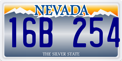 NV license plate 16B254