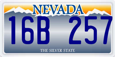 NV license plate 16B257