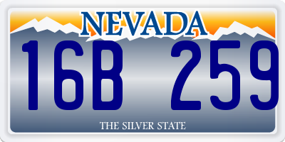 NV license plate 16B259