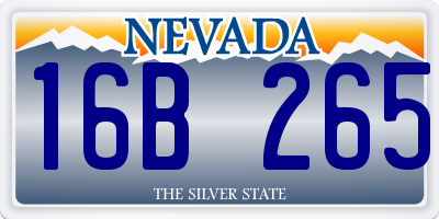 NV license plate 16B265