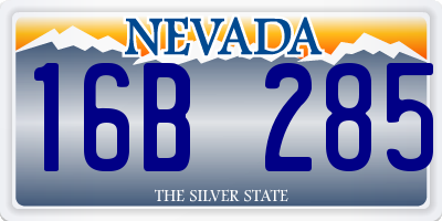 NV license plate 16B285
