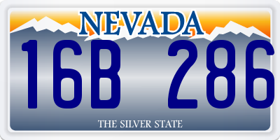 NV license plate 16B286