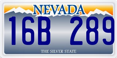 NV license plate 16B289
