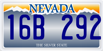 NV license plate 16B292