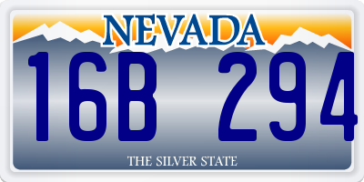 NV license plate 16B294