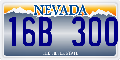 NV license plate 16B300
