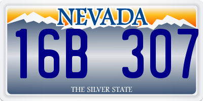 NV license plate 16B307