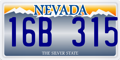 NV license plate 16B315