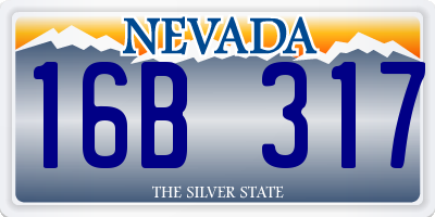 NV license plate 16B317