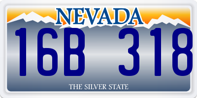 NV license plate 16B318