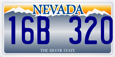 NV license plate 16B320