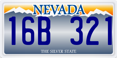 NV license plate 16B321