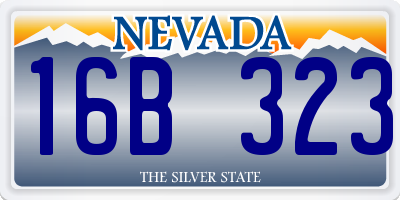 NV license plate 16B323