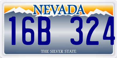 NV license plate 16B324