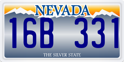 NV license plate 16B331