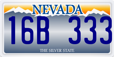 NV license plate 16B333