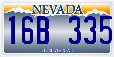 NV license plate 16B335