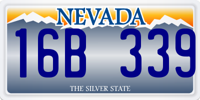 NV license plate 16B339