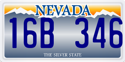 NV license plate 16B346