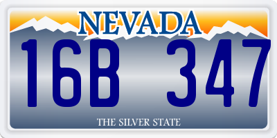 NV license plate 16B347