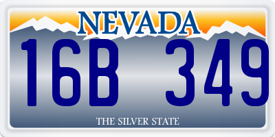 NV license plate 16B349