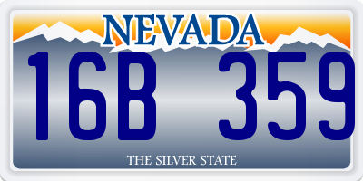 NV license plate 16B359
