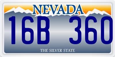 NV license plate 16B360