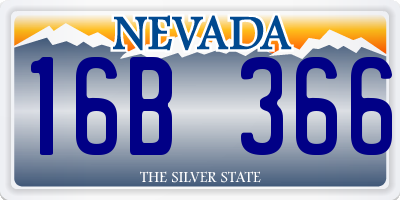 NV license plate 16B366