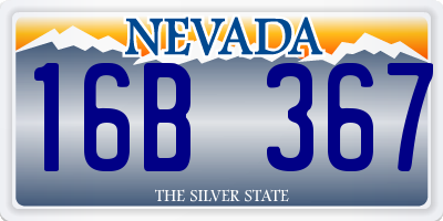 NV license plate 16B367