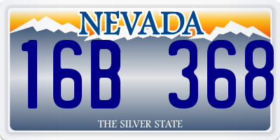 NV license plate 16B368