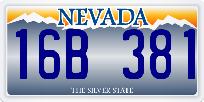 NV license plate 16B381