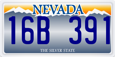 NV license plate 16B391