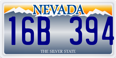 NV license plate 16B394