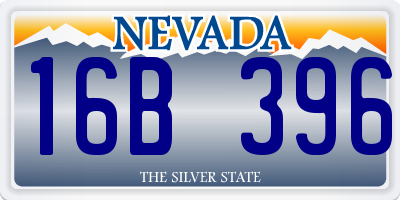 NV license plate 16B396