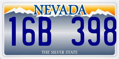 NV license plate 16B398