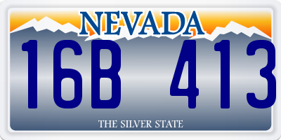 NV license plate 16B413