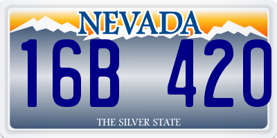 NV license plate 16B420