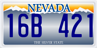 NV license plate 16B421
