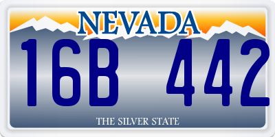 NV license plate 16B442
